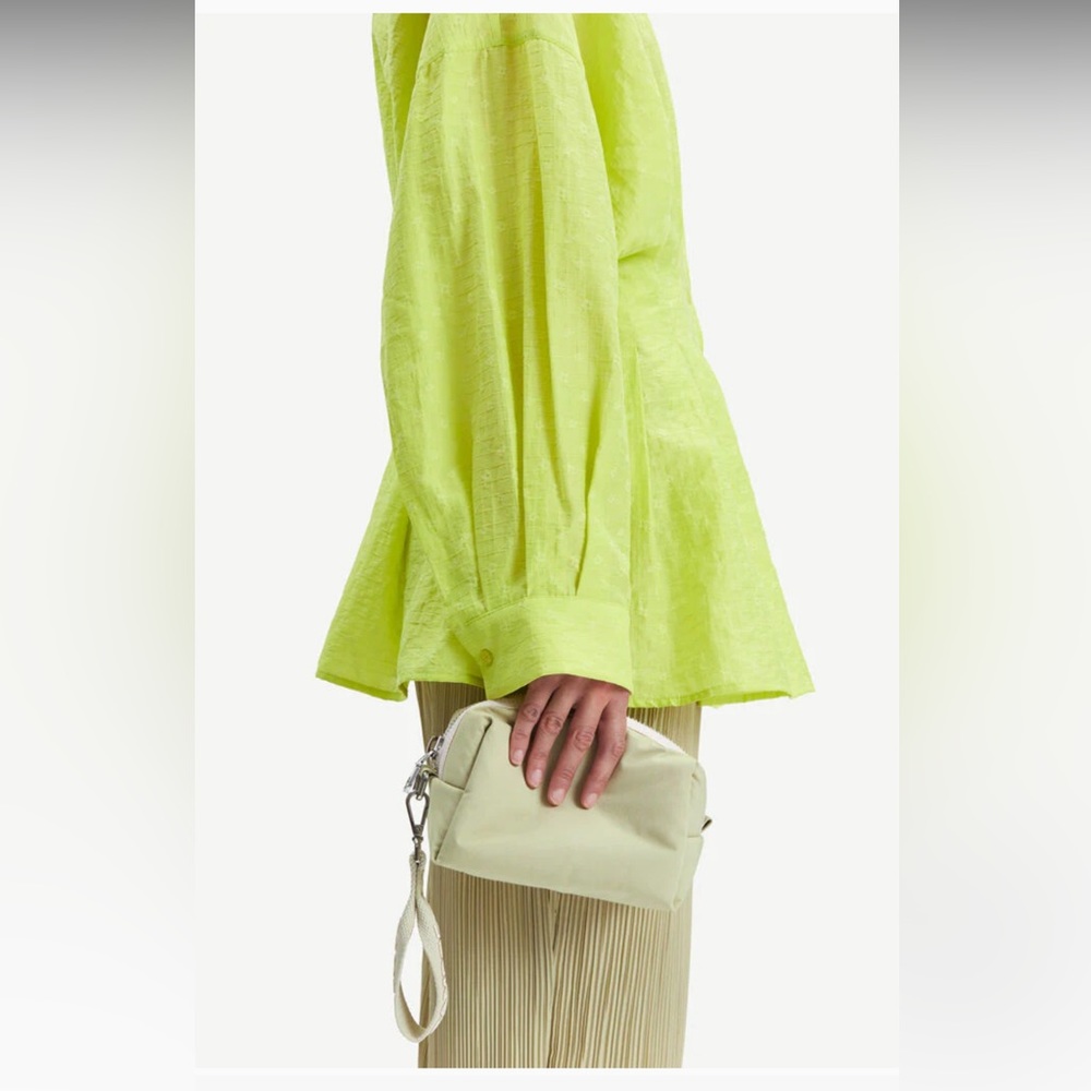 SAMSOE Neon Green Button-Up Top - Picture 3 of 4